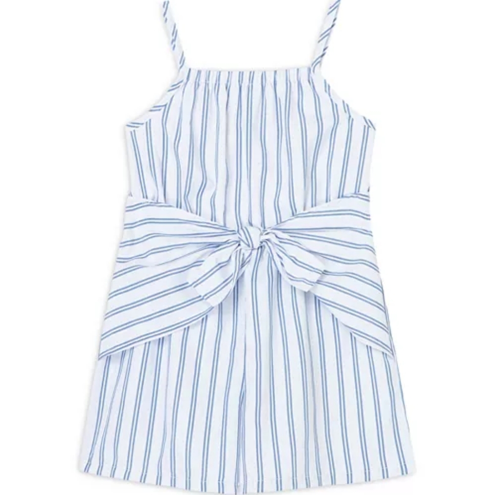 New Habitual kids Striped Blue and White Tie Front Romper 3t